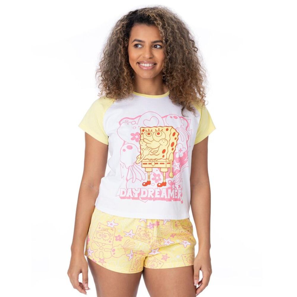 SpongeBob SquarePants Womens/Ladies Short-Sleeved Pajama Set / Multicolored